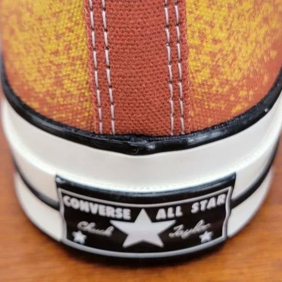 Converse Men's Chuck 70 Hi Canvas A03157C Fire Opal/Goldtone Size 10.5 - Picture 8 of 10